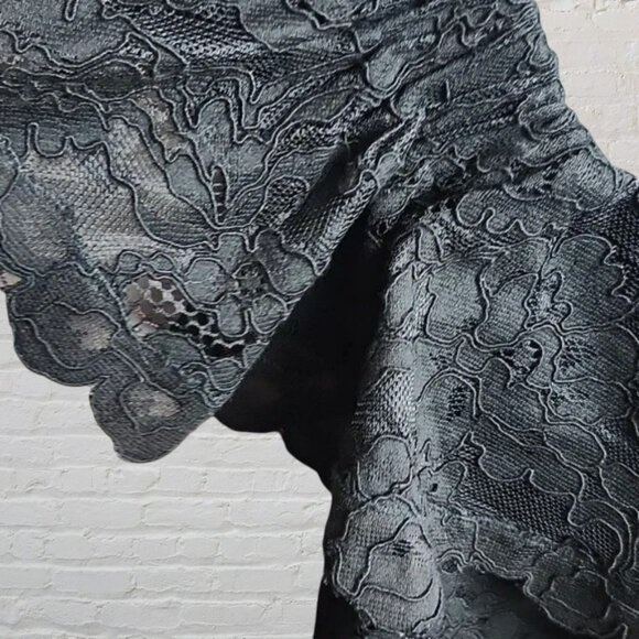 Rebecca Taylor Off Shoulder Lace Black Top Size 8 NWOT - Picture 5 of 13